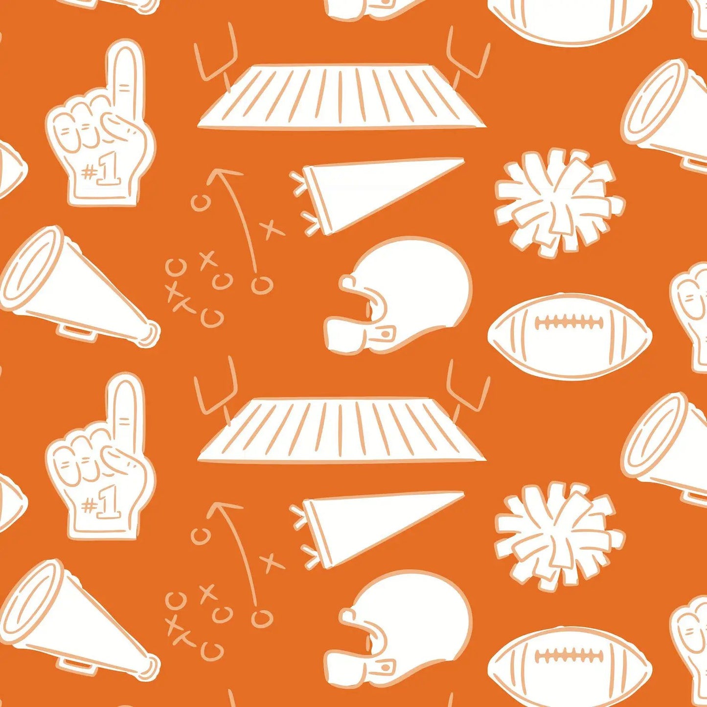 Lila & Hayes Boys Beckett Hang Out Pants - Football Pep Rally - Orange