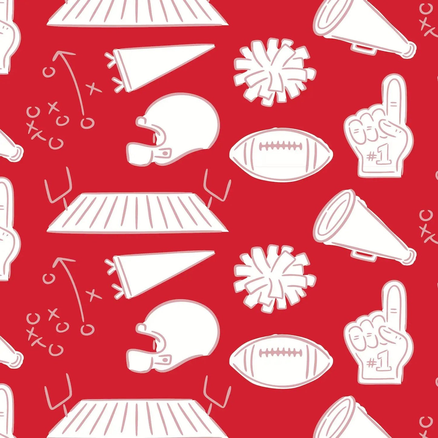 Lila & Hayes Boys Beckett Hang Out Pants - Football Pep Rally - Red