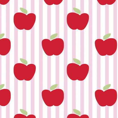 Lila & Hayes Girls Libby Dress - Pink with Red Schoolhouse Apples