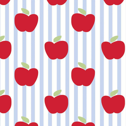 Lila & Hayes Boys Walker Shorts Set - Blue with Red Schoolhouse Apples