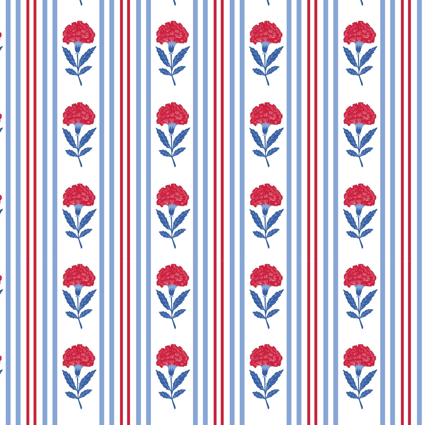 Lila & Hayes Girls Adele Bubble - Patriotic Liberty Floral by Lila & Hayes