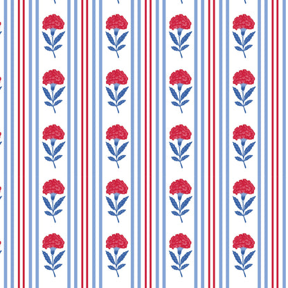 Lila & Hayes Girls Adele Bubble - Patriotic Liberty Floral by Lila & Hayes
