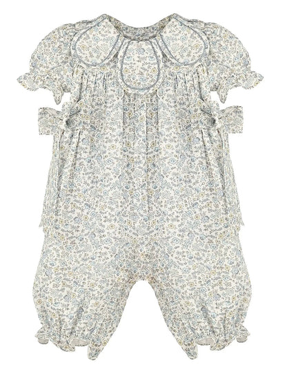 Sophie & Lucas Girls Blue Whimsy Floral Petal Longall