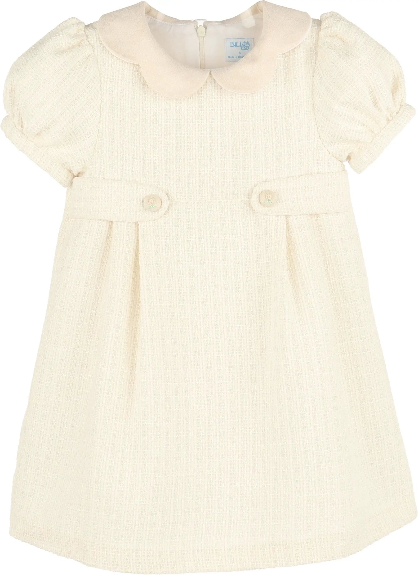 Luli & Me Girls Ivory Chanel Dress by Luli & Me