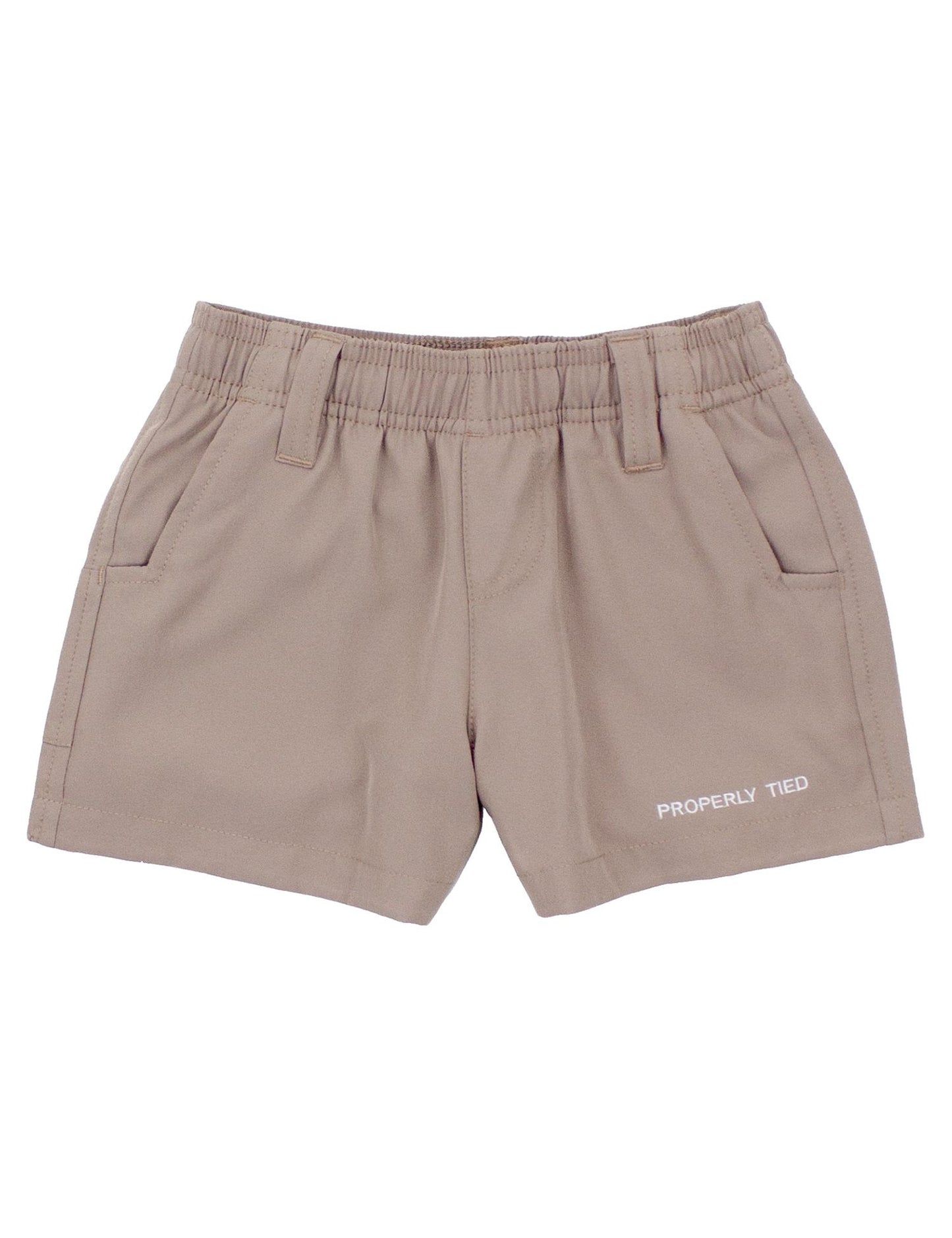Properly Tied Boys Pintail Short - Taupe by Properly Tied