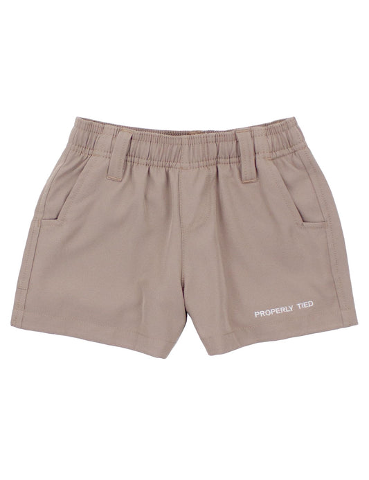 Properly Tied Boys Pintail Short - Taupe by Properly Tied