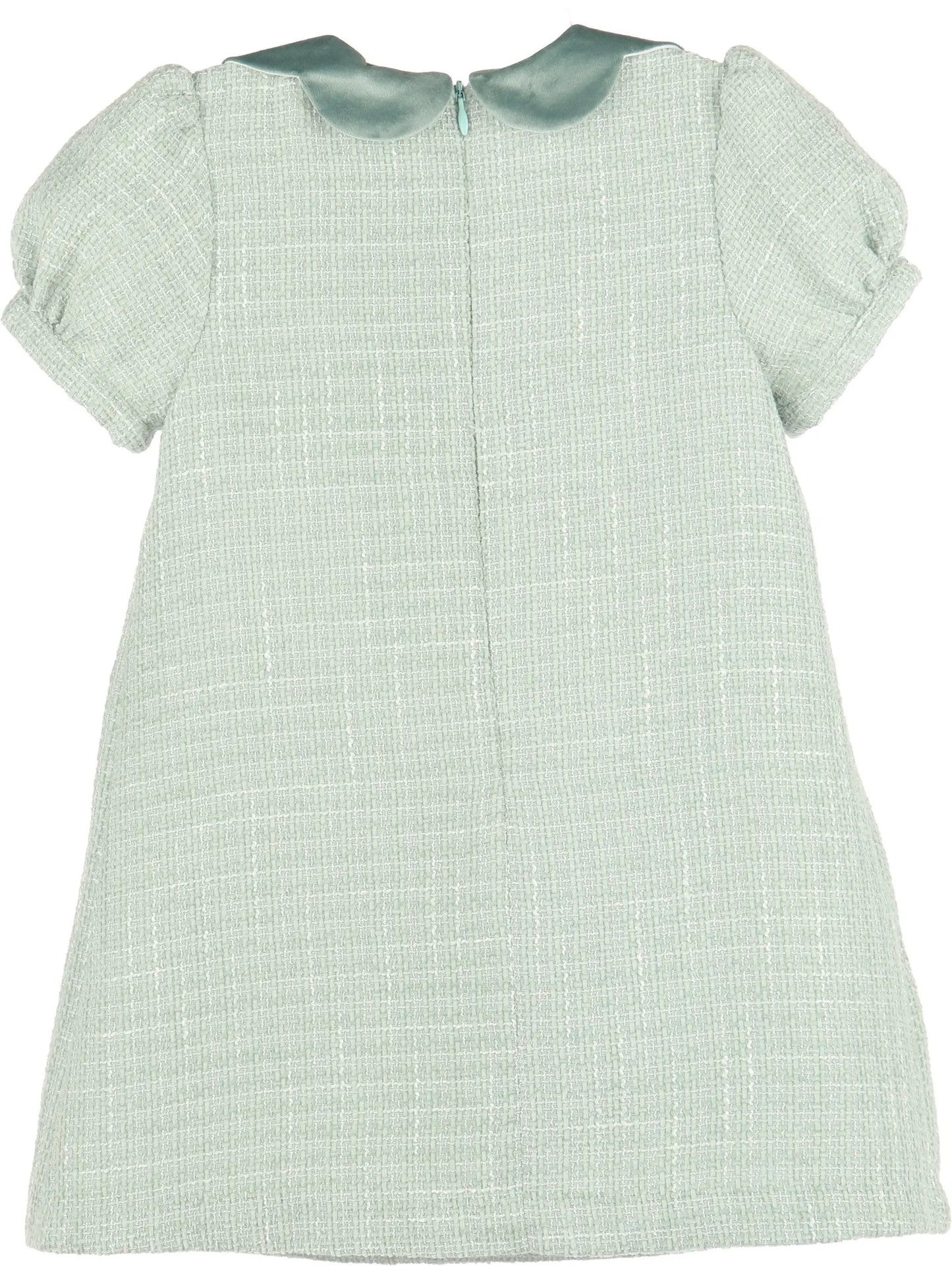 Luli & Me Girls Green Chanel Dress by Luli & Me