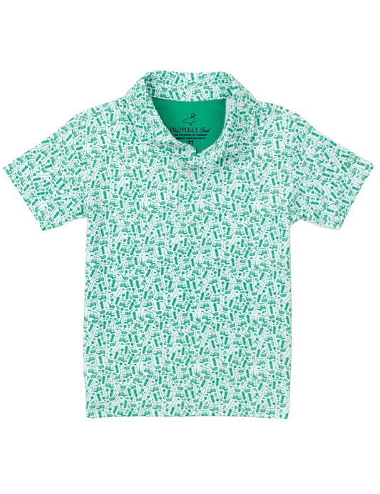Properly Tied Boys Green Range Polo Shirt - Back Nine by Properly Tied
