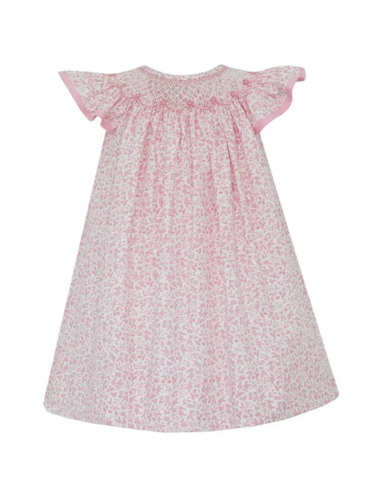 Petit Bebe Girls Pink Floral Sleeveless Bishop Dress by Petit Bebe