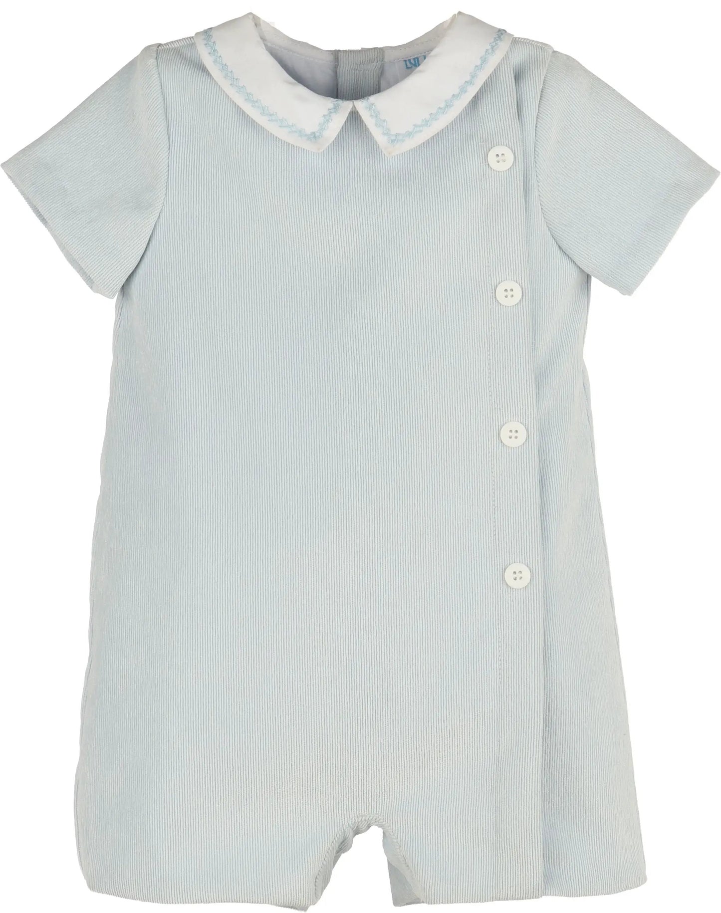 Luli & Me Boys Blue Sweet Corduroy Bubble by Luli & Me