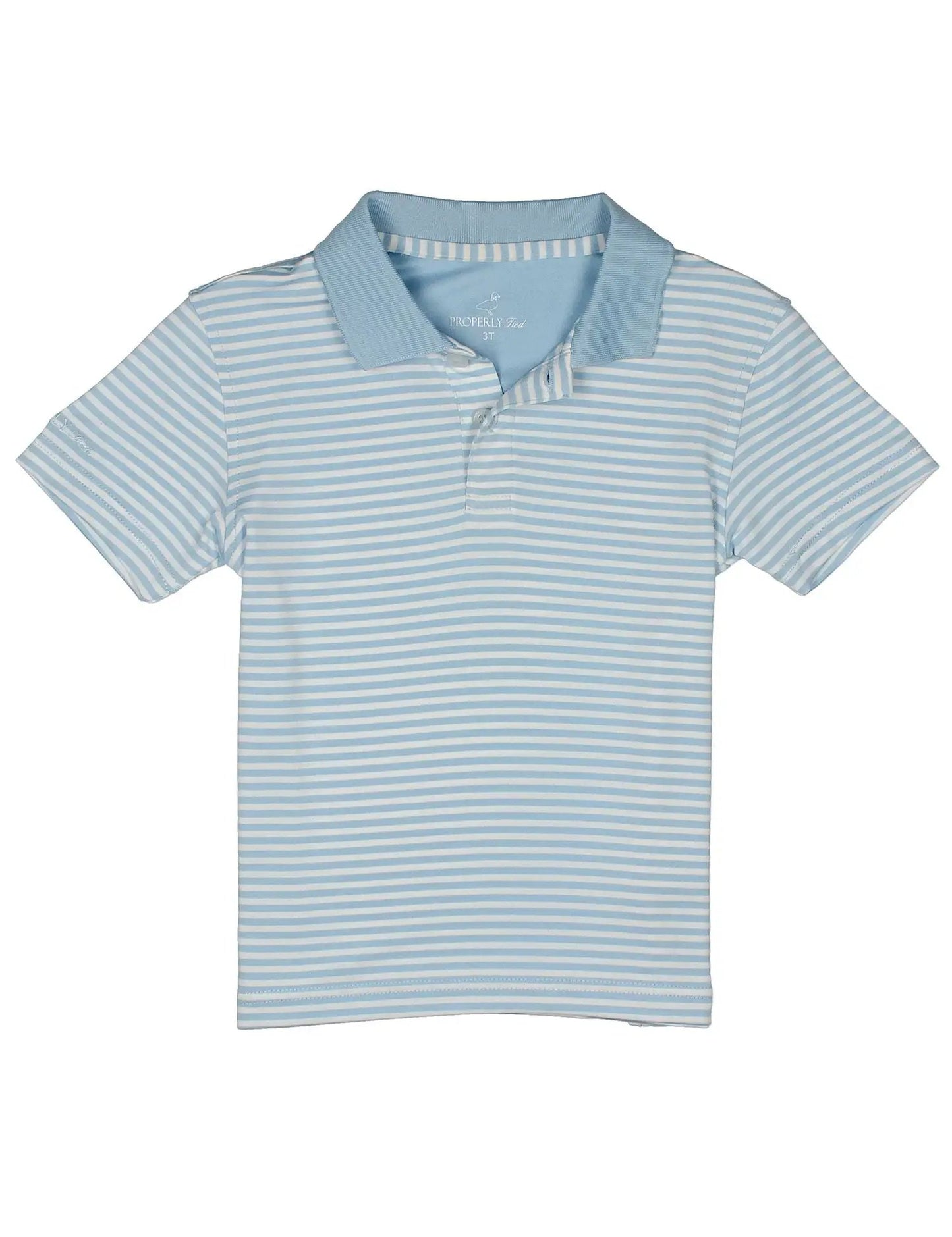 Properly Tied Boys Dallas Polo Shirt - Powder Blue