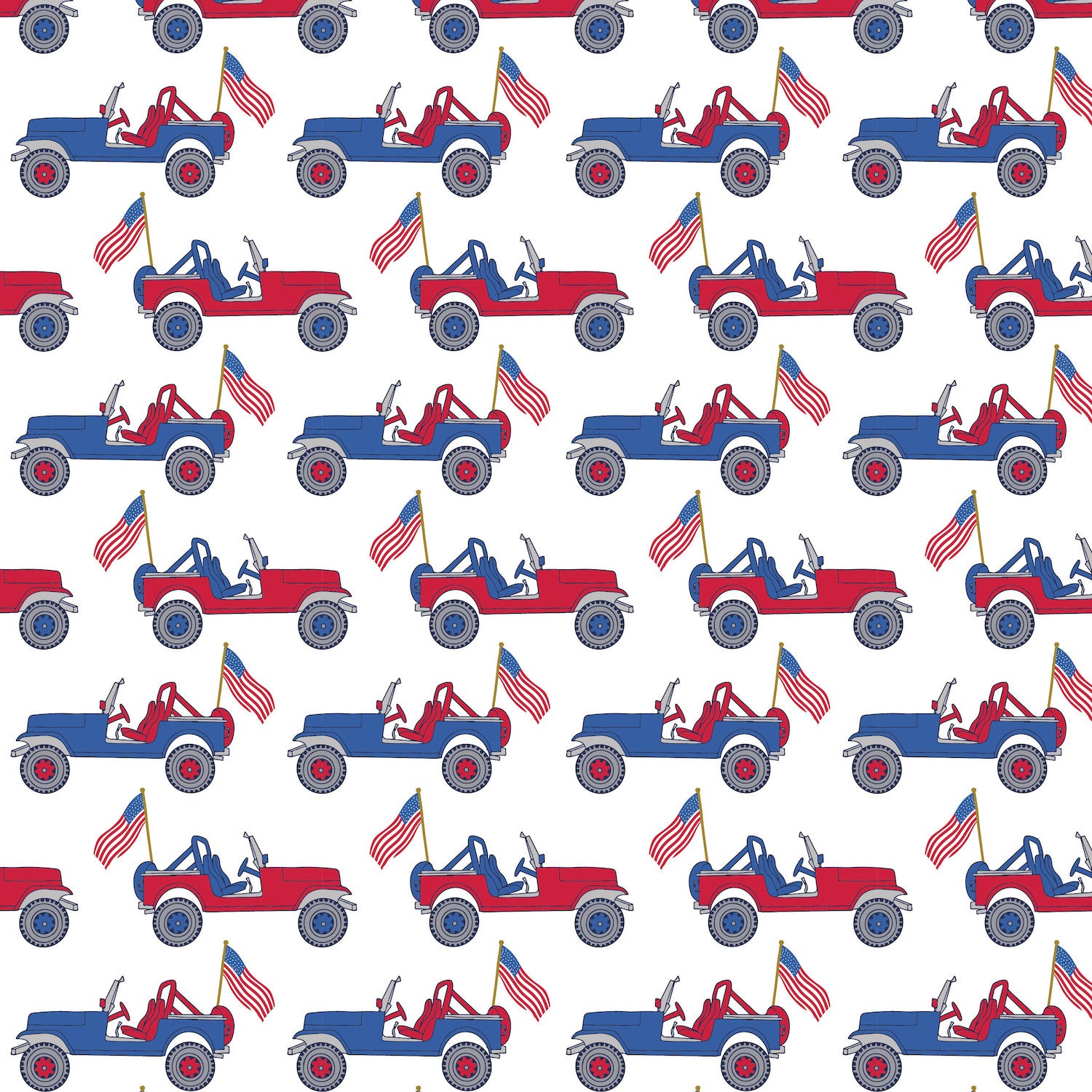 Lila & Hayes Boys Beckett Hangout Lounge Pants - Patriotic Jeeps