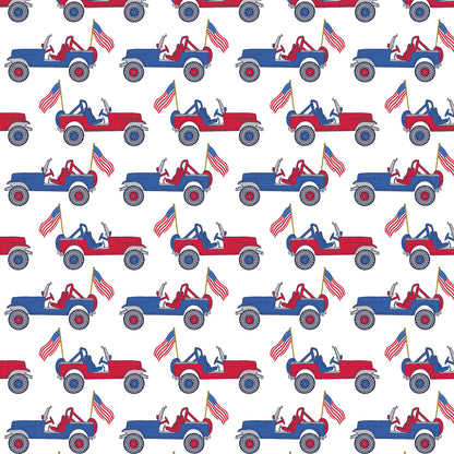 Lila & Hayes Boys Walker Shorts Set - Patriotic Jeeps by Lila & Hayes