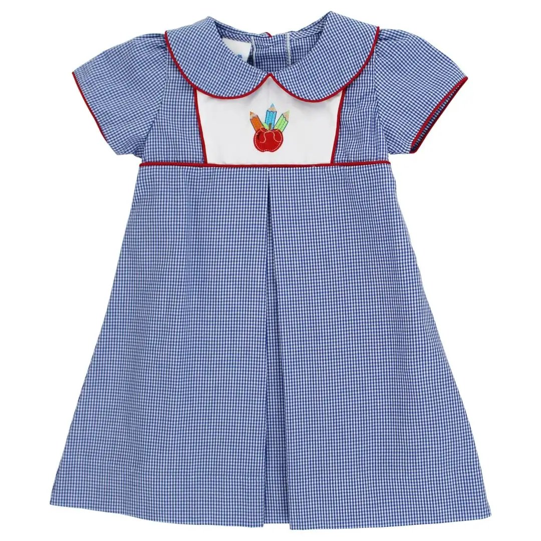 Bailey Boys Girls Blue Pretty Pencils Dress