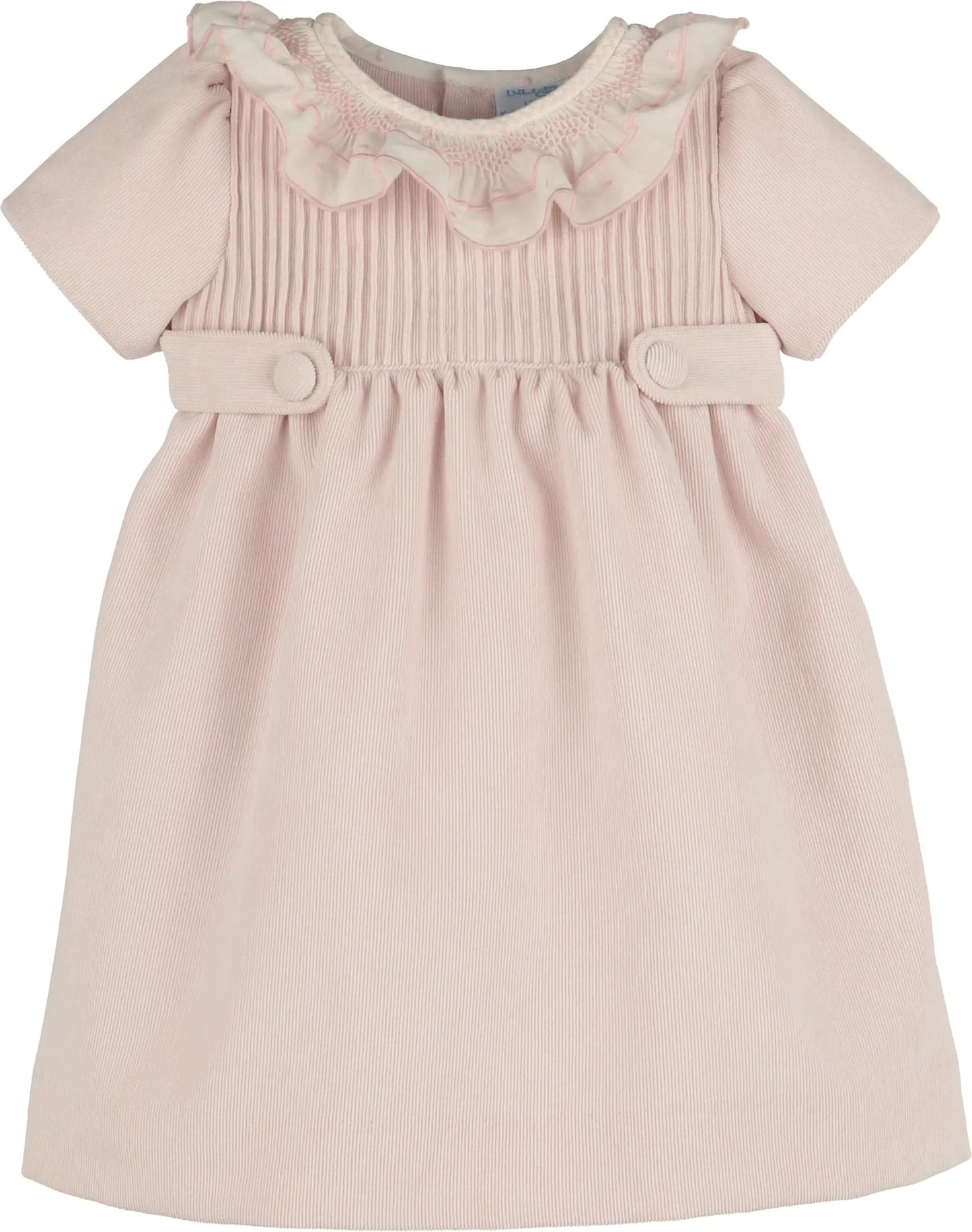 Luli & Me Girls Pink Sweet Corduroy Dress by Luli & Me