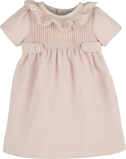 Luli & Me Girls Pink Sweet Corduroy Dress by Luli & Me