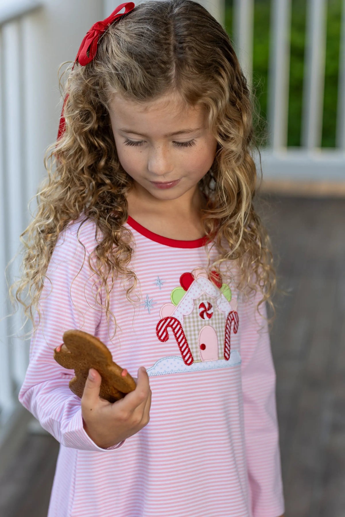 Trotter Street Kids Girls Gingerbread House Pant Set by Trotter Street Kids
