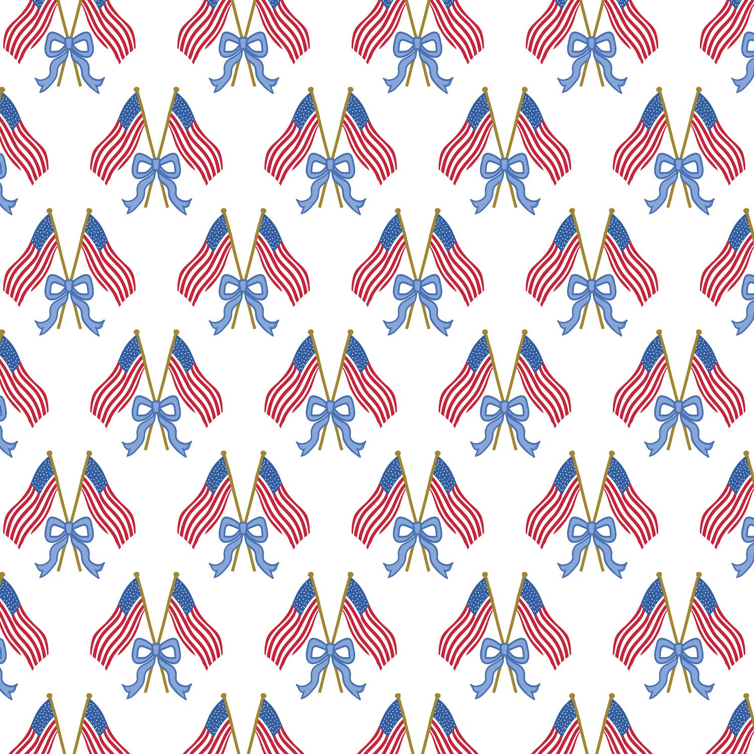 Lila & Hayes Girls Eden Sun Dress - Flag Stars & Stripes & Bows