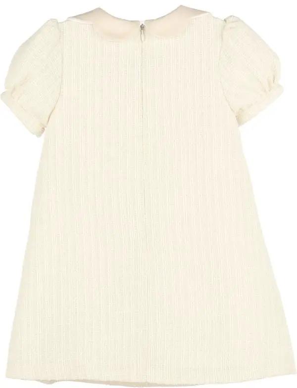 Luli & Me Girls Ivory Chanel Dress
