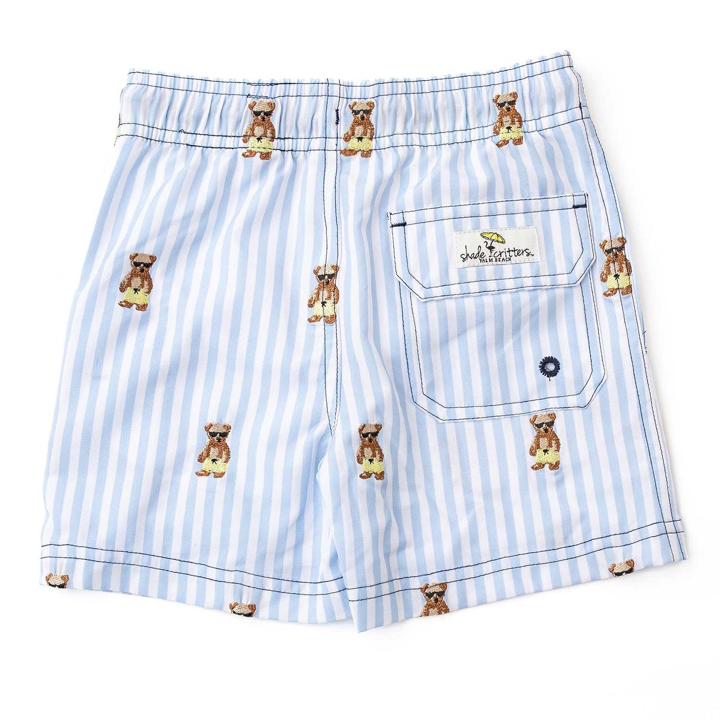 Shade Critters Boys Swim Trunks - H2O & Embroidered - Teddy Bears by Shade Critters