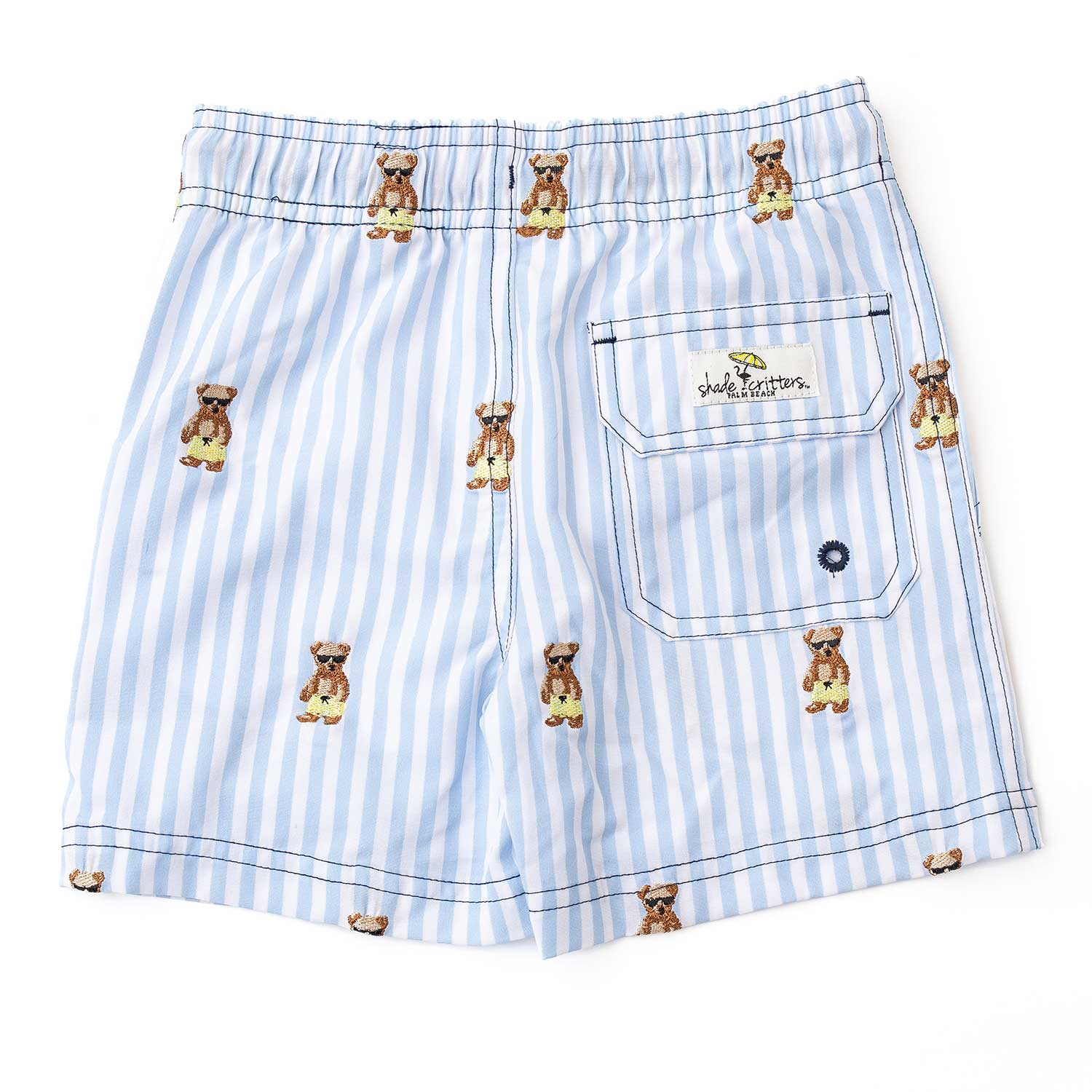 Shade Critters Boys Swim Trunks - H2O & Embroidered - Teddy Bears