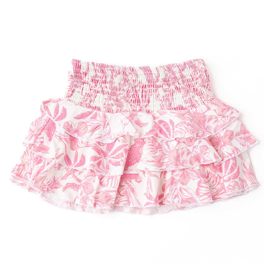 Shade Critters Girls Smocked Tiered Skirt - Pink Paradise by Shade Critters
