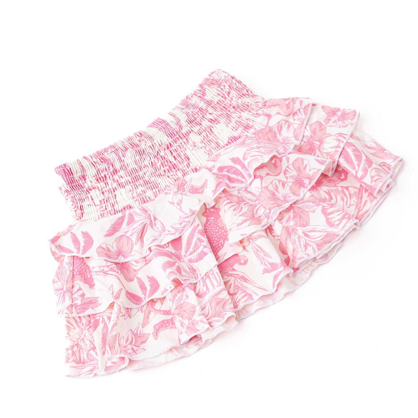 Shade Critters Girls Smocked Tiered Skirt - Pink Paradise by Shade Critters