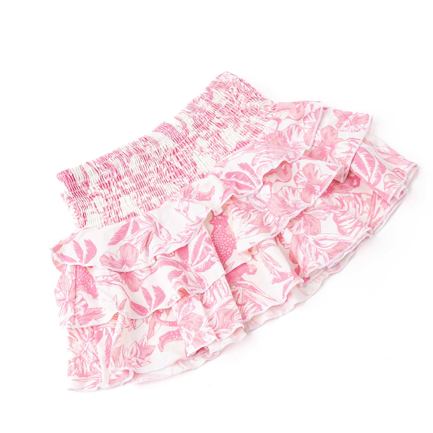 Shade Critters Girls Smocked Tiered Skirt - Pink Paradise