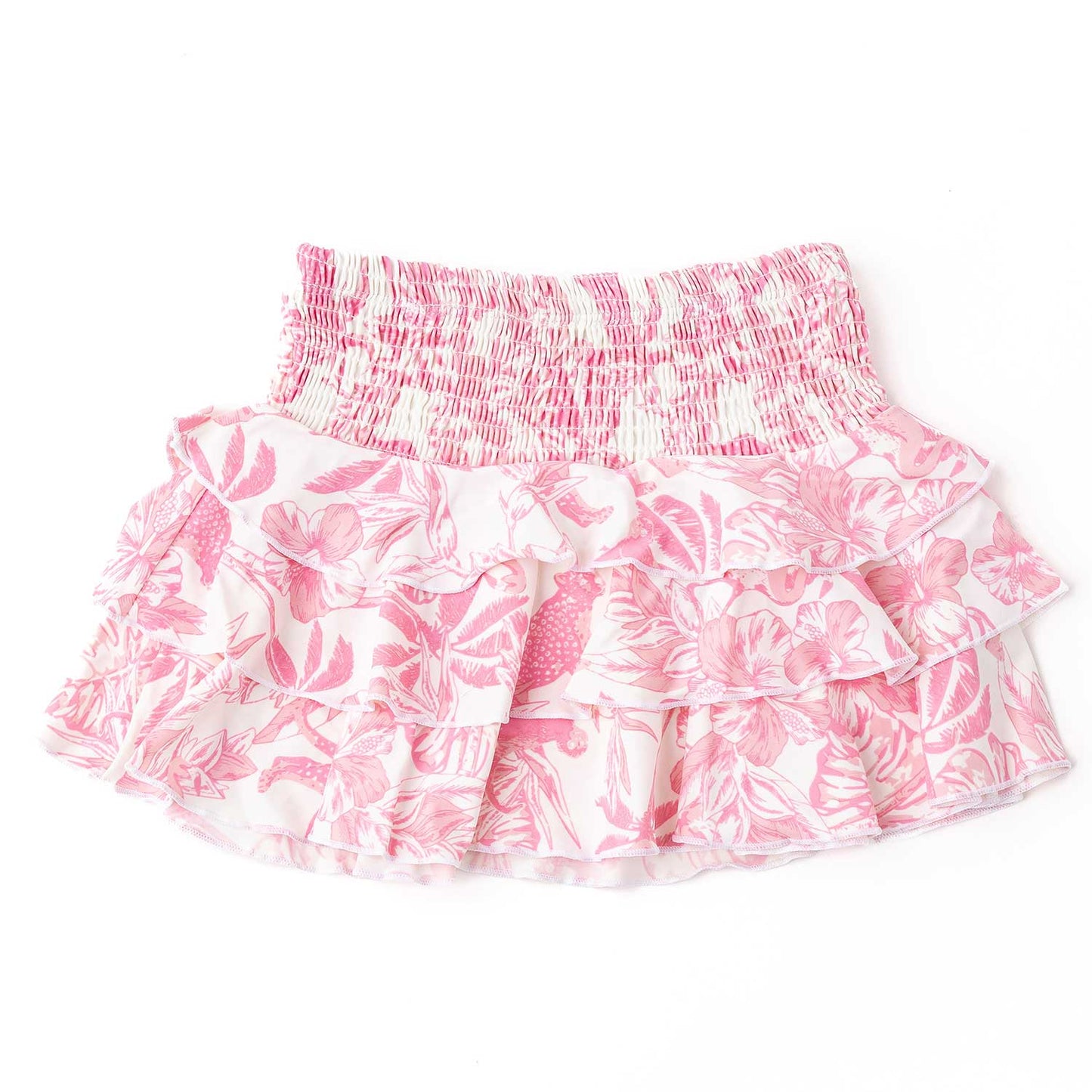 Shade Critters Girls Smocked Tiered Skirt - Pink Paradise by Shade Critters