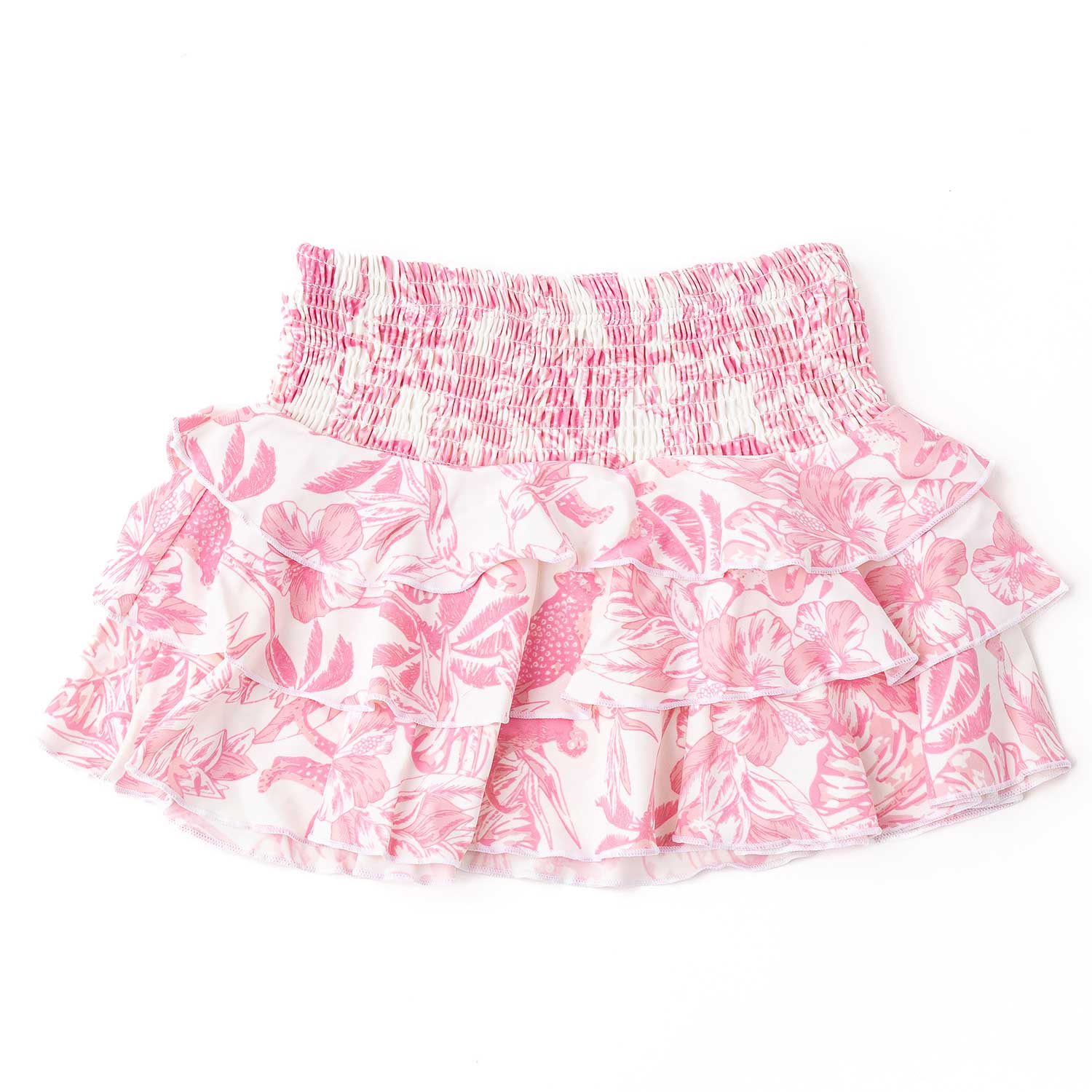 Shade Critters Girls Smocked Tiered Skirt - Pink Paradise