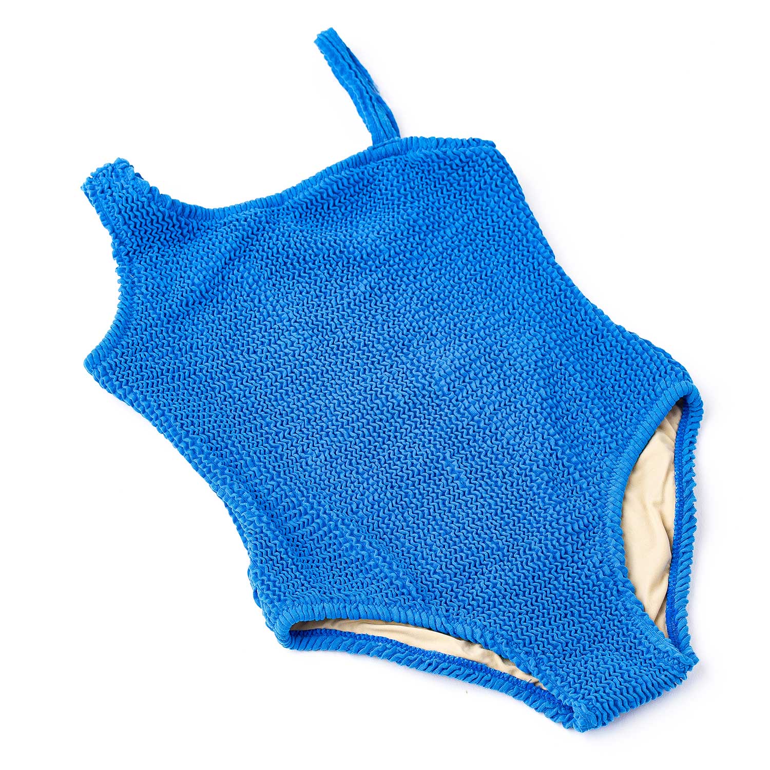Shade Critters Girls One Shoulder Swimsuit - Crinkle - Cobalt Blue