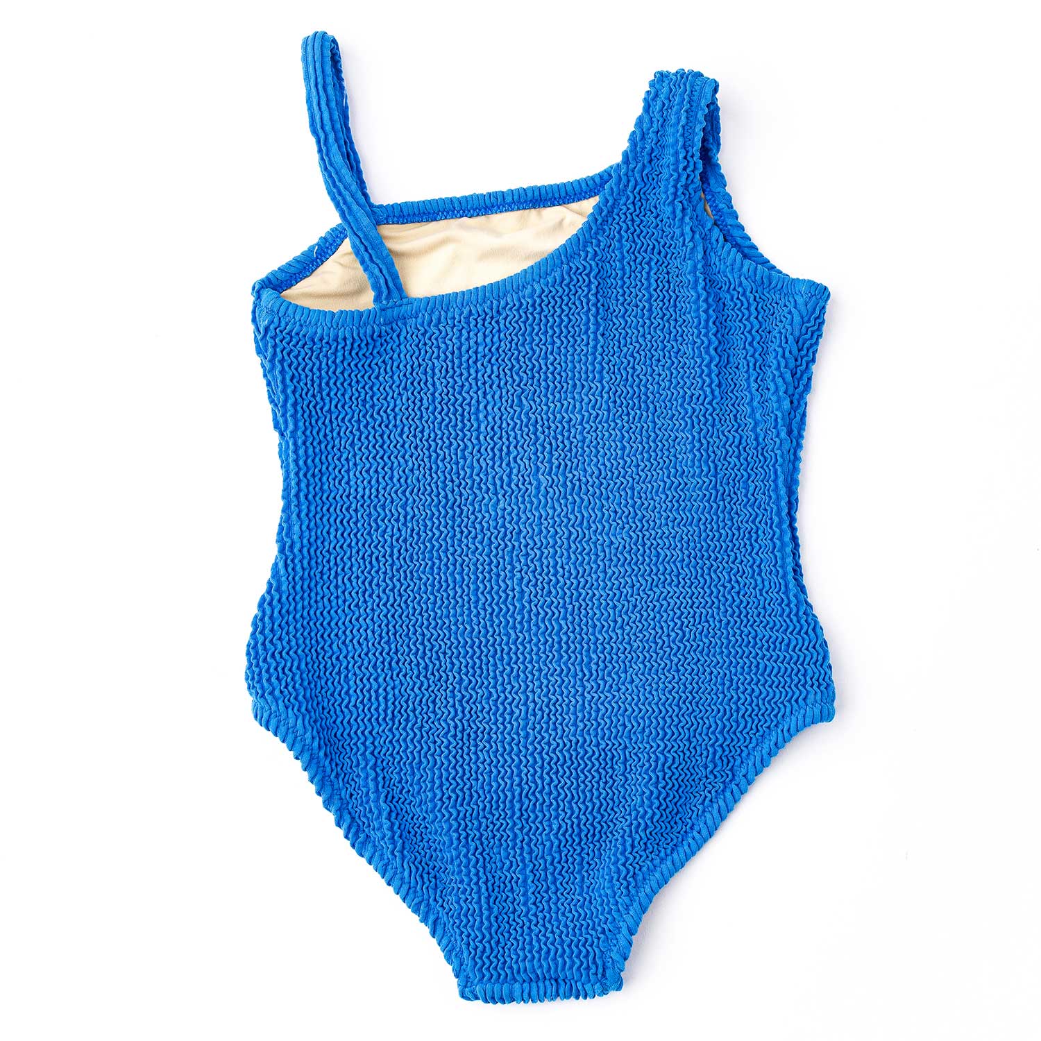 Shade Critters Girls One Shoulder Swimsuit - Crinkle - Cobalt Blue
