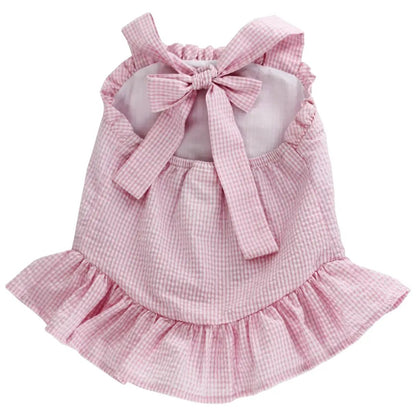 Bailey Boys Girls Pink Gingham Cherry Ruffle Swimsuit by Bailey Boys