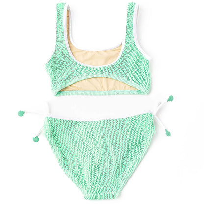 Shade Critters Girls Two Piece Swimsuit - Crinkle - Mint Green by Shade Critters