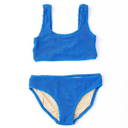 Shade Critters Girls Two Piece Swimsuit - Crinkle - Cobalt Blue by Shade Critters