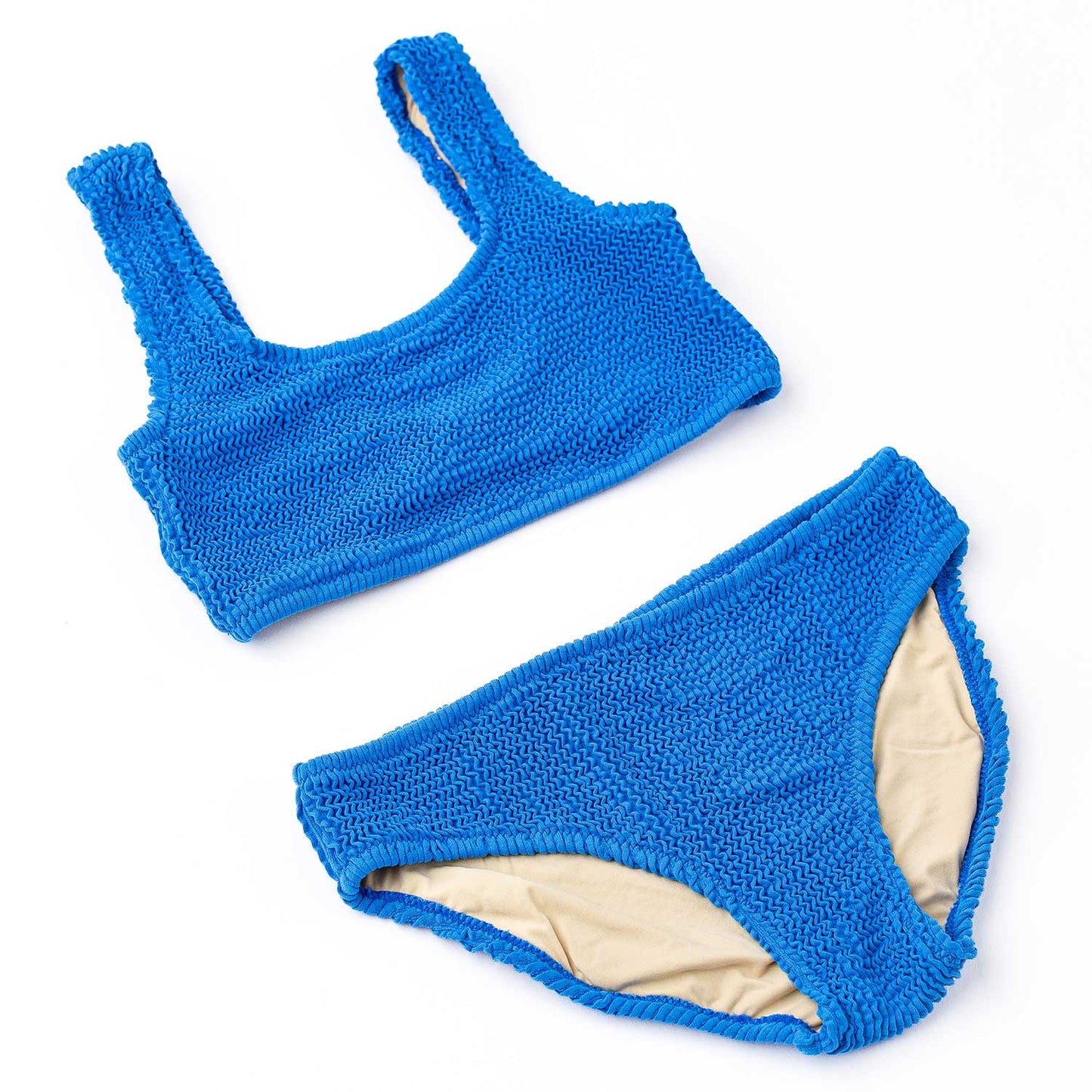 Shade Critters Girls Two Piece Swimsuit - Crinkle - Cobalt Blue by Shade Critters