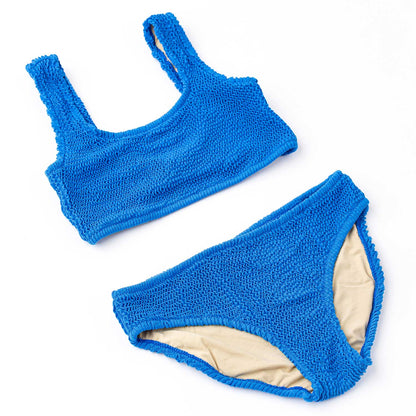 Shade Critters Girls Two Piece Swimsuit - Crinkle - Cobalt Blue by Shade Critters