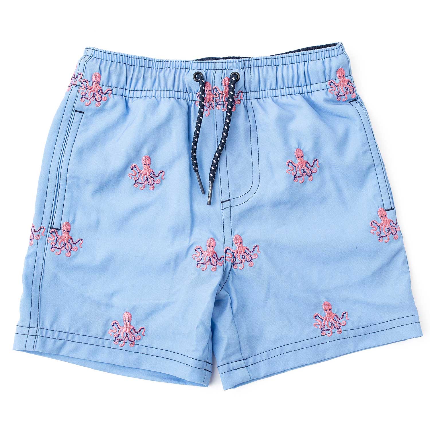 Shade Critters Boys Swim Trunks - Embroidered Octopus - H2O Makes Waves Appear!