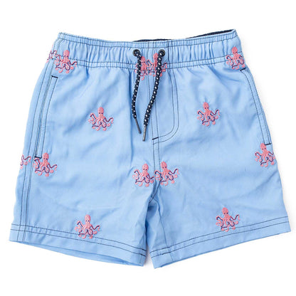 Shade Critters Boys Swim Trunks - Embroidered Octopus - H2O Makes Waves Appear! by Shade Critters
