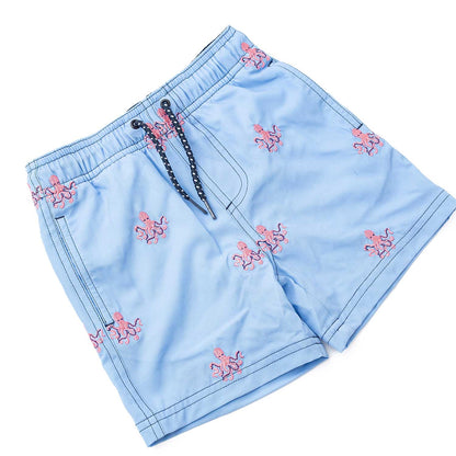 Shade Critters Boys Swim Trunks - Embroidered Octopus - H2O Makes Waves Appear! by Shade Critters