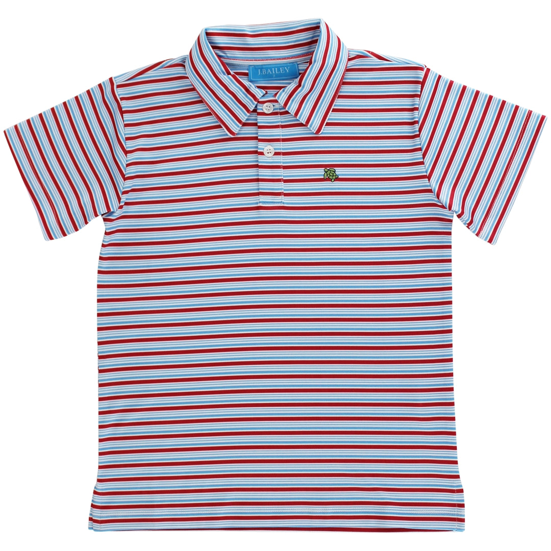 J. Bailey Boys Performance Polo Shirt - Biltmore Patriotic Stripes by Bailey Boys