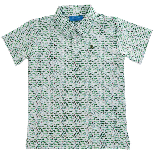 J. Bailey Boys Performance Polo Shirt - Green Golf Course by Bailey Boys