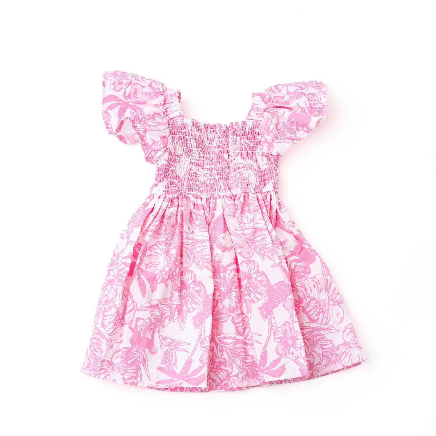 Shade Critters Girls Pink Paradise Smocked Sun Dress