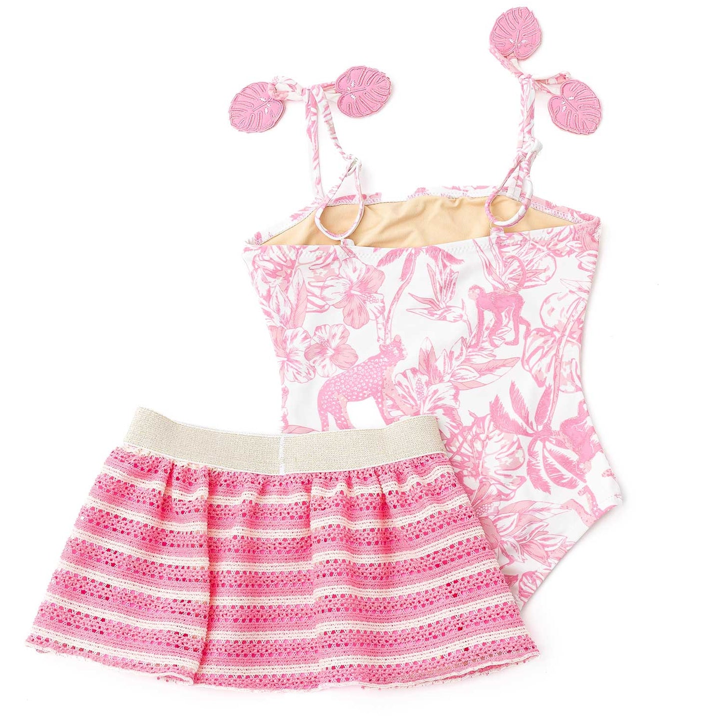 Shade Critters Girls One Piece Swimsuit & Crochet Skirt - Pink Paradise by Shade Critters