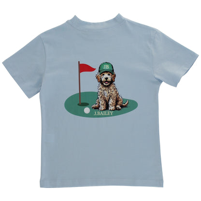 J. Bailey Boys Logo Tee Shirt - Augusta Golf Dog on Blue by Bailey Boys