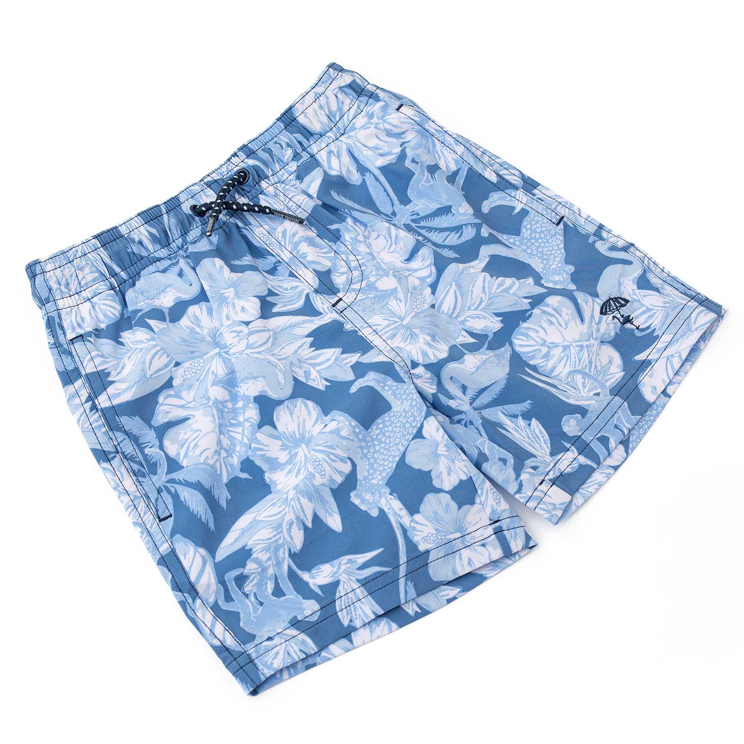 Shade Critters Boys Swim Trunks - Denim Blue Paradise