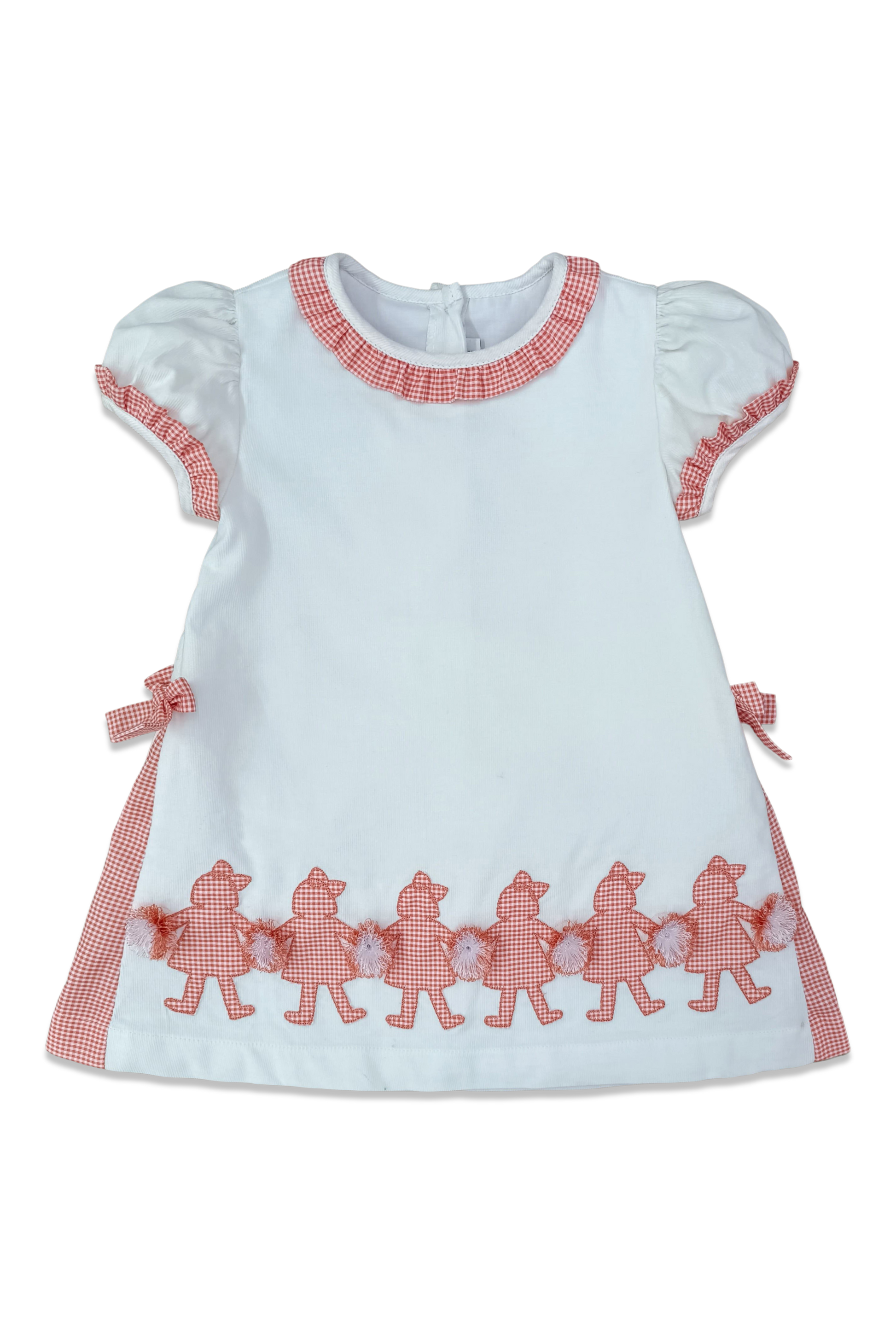 Percy & Tyne Girls Peyton Game Day Dress - Clemson Orange & White