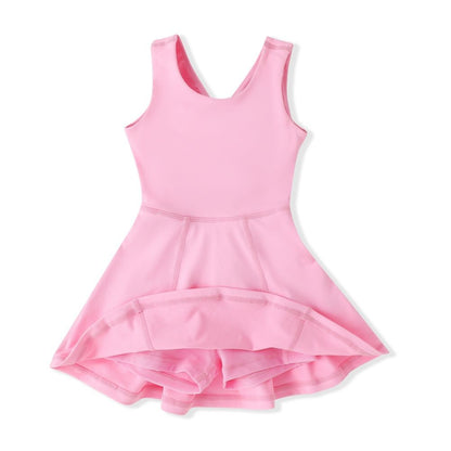 Swoon Baby Girls Active Athleisure Tennis Dress - Light Pink