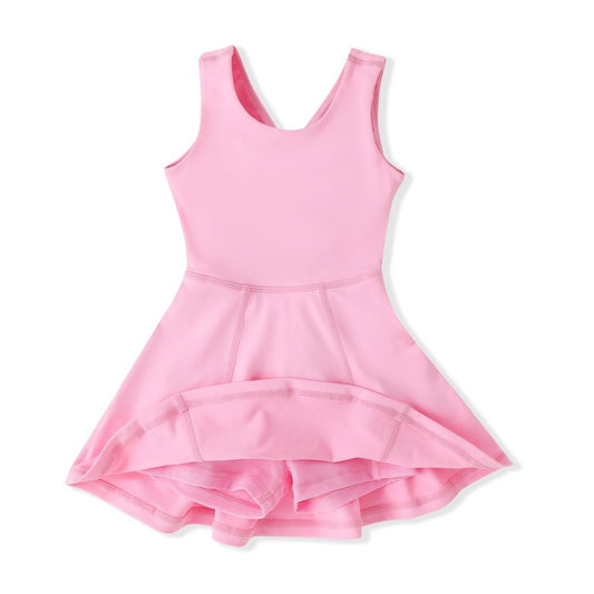 Swoon Baby Girls Active Athleisure Tennis Dress - Light Pink