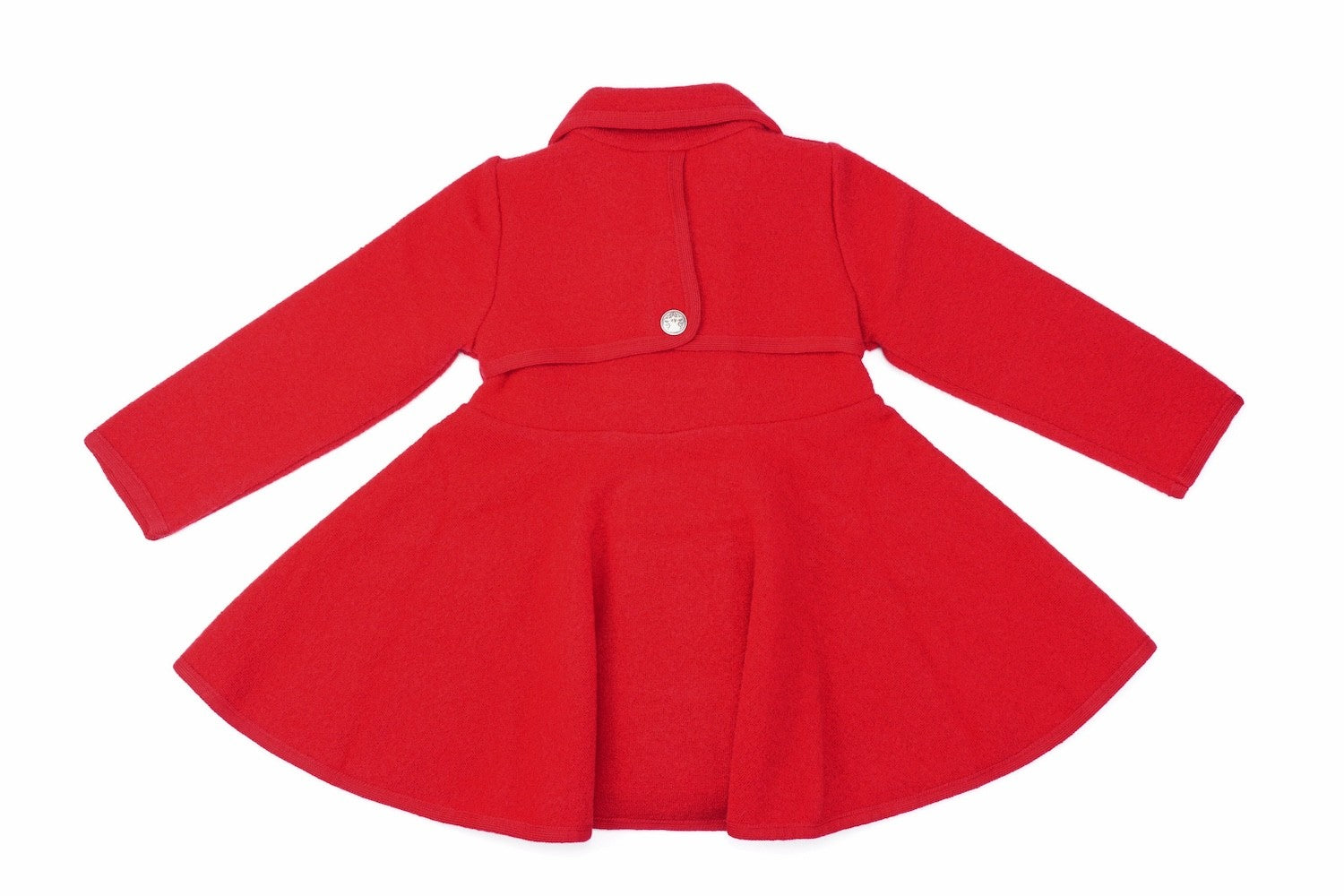 Marae Girls Dress Coat - Double Breasted Twirl Coat - Red